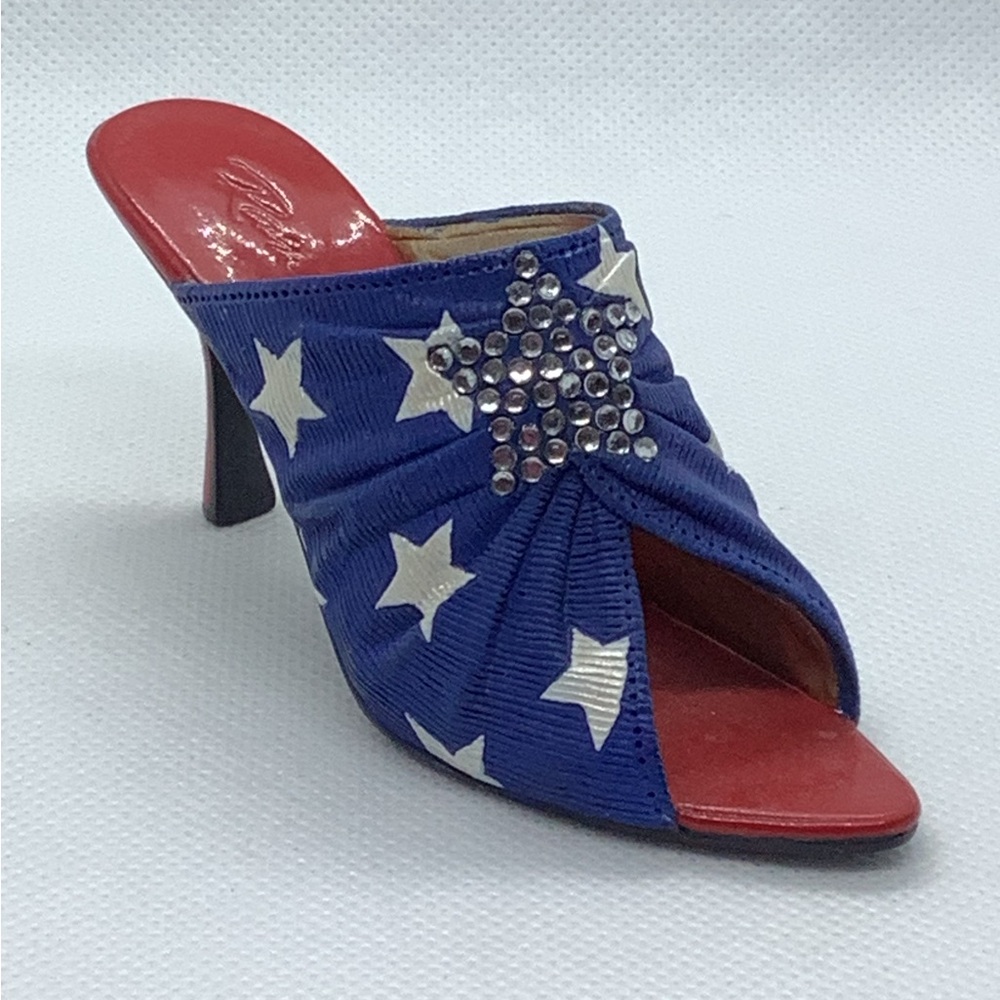 Just The Right Shoe Star Spangled Miniature Resin Shoe Raine Vintage 2002